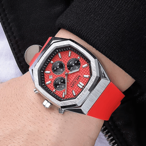 Stylish Chronograph Sport Watch with Silicone Strap for Men Stylish Chronograph Sport Watch with Silicone Strap for Men