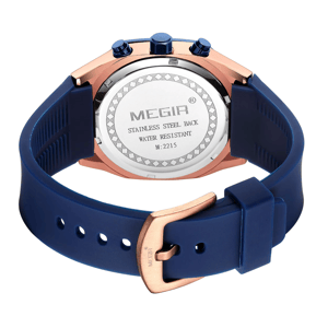 Stylish Chronograph Sport Watch with Silicone Strap for Men Stylish Chronograph Sport Watch with Silicone Strap for Men