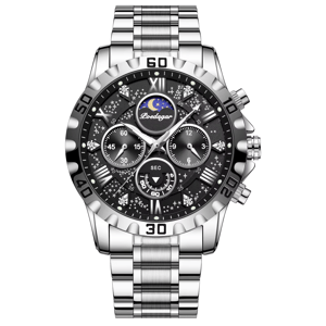 Stylish Chronograph Quartz Watch with Luminous Waterproof Design Poedagar - Men's Dress Watches