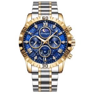 Men's Stainless Steel Chronograph Watch with Luminous Dial Poedagar - Men's Dress Watches
