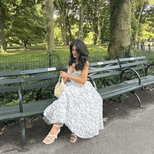 Elegant Floral Strapless Fit-and-Flare Dress for Summer Parties