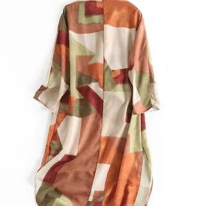Vintage Print Belted Shirt Dress with Lapel and Sleeves Vintage Print Belted Shirt Dress with Lapel and Sleeves