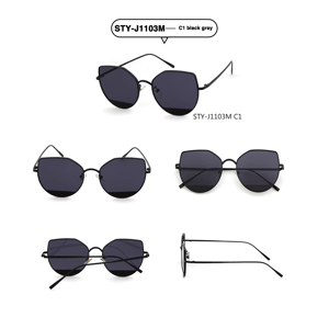 Classic Metal Frame Cat Eye Sunglasses with Gradient Lenses Sorvino - Women's Cat Eye Sunglasses 2
