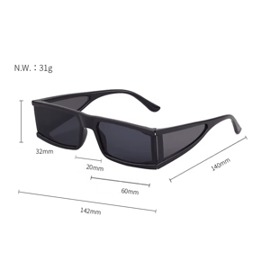 Retro Square Sunglasses with Side Shields and UV400 Protection Sorvino - Women's Square Sunglasses 4