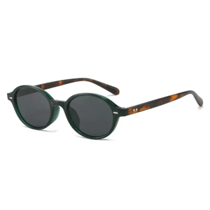 Retro Oval Sunglasses with Rivet Detail and UV Protection Sozo Tu - Women's Round Sunglasses