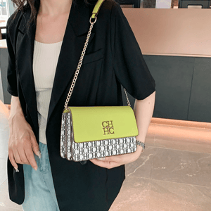 Elegant Embossed Crossbody Bag with Pure Color Box Style
