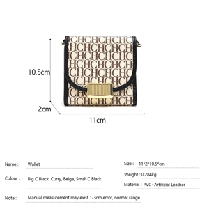 Elegant Letter Print Chain Crossbody Bag with Luxury Touch Chch - Women's Crossbody Bags 2