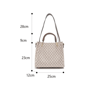 Elegant Letter-Print Women's Shoulder Bag with Spacious Interior