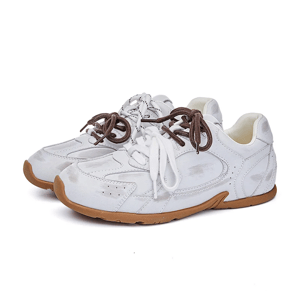 Retro Flat Sneakers for Women with Leather Upper Comfort Aiyuqi - Women's Low Top Sneakers