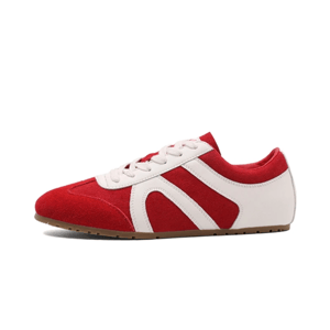 Colorblock Lace-Up Flat Sneakers for Women’s Casual Everyday Wear Aiyuqi - Women's Low Top Sneakers
