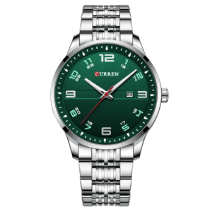 Stylish Men's Quartz Watch with Luminous Hands and Date Display Curren - Men's Dress Watches