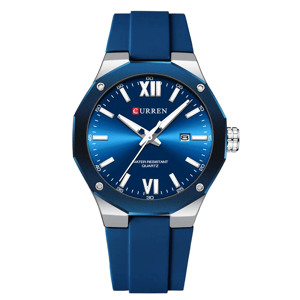 Modern Men's Quartz Watch with Luminous Hands and Silicone Strap Modern Men's Quartz Watch with Luminous Hands and Silicone Strap