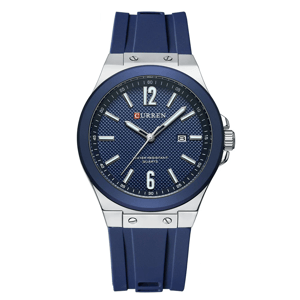 Stylish Quartz Watch for Men with Waterproof Silicone Strap