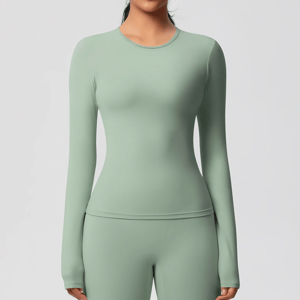 Long Sleeve Quick-Dry Sports Top with Breathable Stretch Fabric