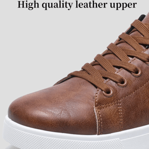 Men’s Casual Leather Sneakers with Breathable Comfort and Support Oein - Men's Low Top Sneakers 3