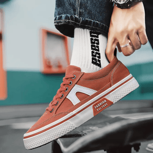 Men’s Canvas Espadrille Sneakers with Vulcanized Flat Sole