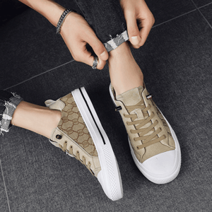 Men’s Lightweight Canvas Espadrille Sneakers with Vulcanized Sole