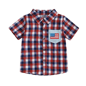 Toddler Boys Plaid Button-Down Shirt for Summer Outings Toddler Boys Plaid Button-Down Shirt for Summer Outings