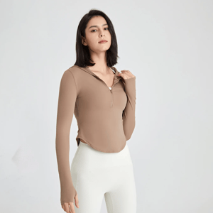 Slim Fit Hooded Sports Jacket for Running and Yoga
