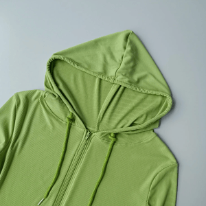 Slim Fit Hooded Jacket with Drawstring for Running Workouts