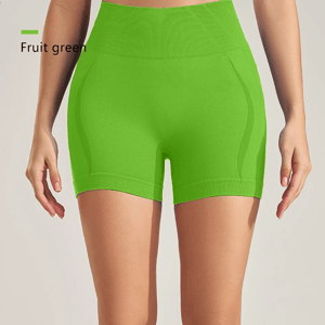High-Waisted Seamless Yoga Shorts with Moisture-Wicking Comfort