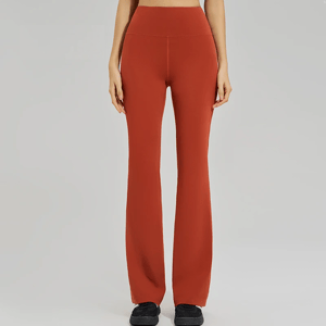 High Waist Flared Yoga Pants with Quick Dry Fabric Naqiyayabei - Women's Tights & Leggings