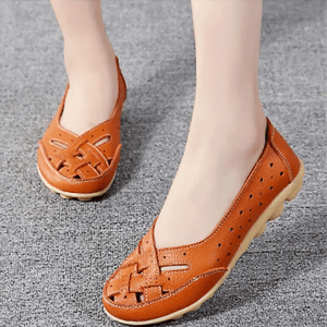 Casual Hollow Flat Loafers with Hook and Loop Closure Beyarne - Women's Loafers & Moccasins 3