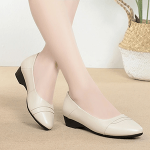 Elegant Genuine Leather Slip-On Pumps with Square Heel Comfort Aiyuqi - Women's Pumps 2