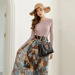 Elegant Genuine Leather Handbag Women Alligator Pattern Crossbody