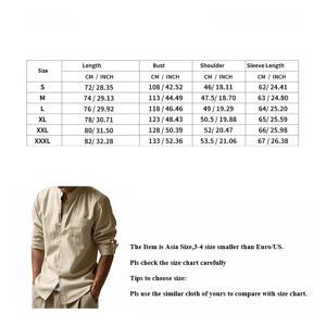 Men’s Breathable Linen Mandarin Collar Shirt for Smart Casual Hankanon - Men's Long Sleeves Shirts 5