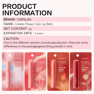 Moisturizing Flower Essence Lip Balm with Natural Gloss Finish Carslan - Women's Lips 5