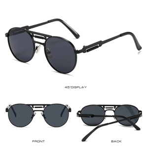 Vivibee - Men's Round Sunglasses 4