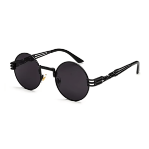 Retro Round Steampunk Sunglasses with UV Protection for Parties Vivibee - Men's Round Sunglasses