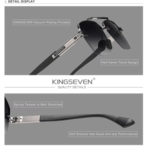 Kingseven - Men's Aviator Sunglasses 2