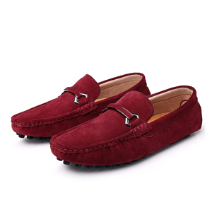 Handmade Cow Suede Loafers for Men with Breathable Comfort