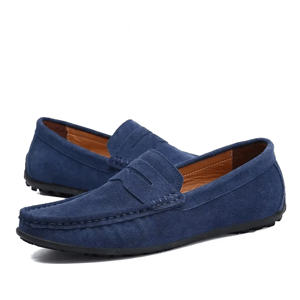 Lightweight Genuine Leather Loafers for Men Casual Driving Comfort