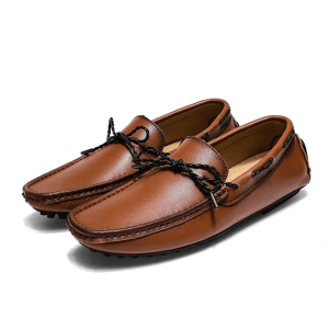 Classic Split Leather Loafers for Men Slip-On Casual Comfort