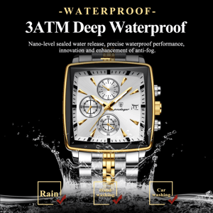 POEDAGAR Fashionable Men’s Chronograph Waterproof Luminous Quartz Watch