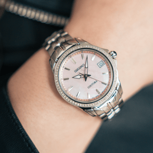 Seiko Coutura SUR589 Diamond Bezel Pink Dial Watch Seiko - Women's Dress Watches 1