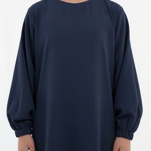 Kids Harir Maqsood Prayer Abaya I Midnight Navy Msquare Fashion - Kids's Abayas 2
