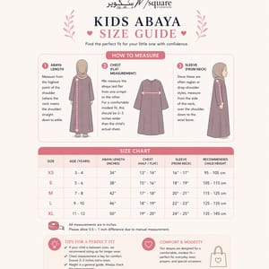 Kids Harir Maqsood Prayer Abaya I Midnight Navy Msquare Fashion - Kids's Abayas 4