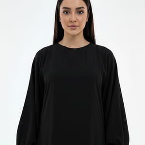 Lightweight Harir Maqsood Black Prayer Abaya Msquare Fashion - Women's Abayas 2
