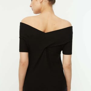 Crossover Ribbed Top - Short Sleeve Tops 23