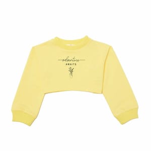 1_org_zoom Girl's Knitted Slim Sweatshirt - Hoodies & Sweatshirts 140