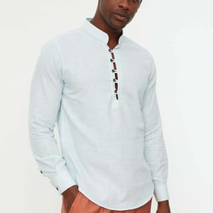 Half Split Button Regular Fit Shirt