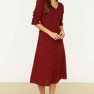 Printed Shirt Dress - Midi Dresses 20