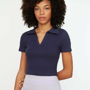 V-Neck Crop Knitted Top