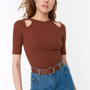Leather Look Allocated Hole Belt - Leather Belts 9