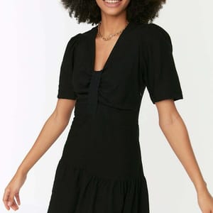 2_org_zoom V-Neck Tiered Women's Dress - Mini Dresses 20