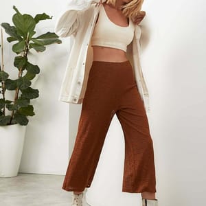 Wide Leg Ankle Pants - Trousers 16